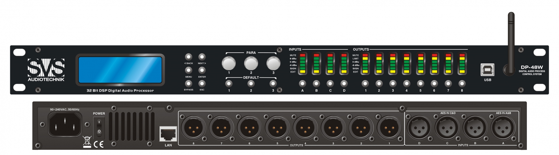 SVS Audiotechnik DP-48W Цифровой процессор: 4 входа 8 выходов в Магдагачах